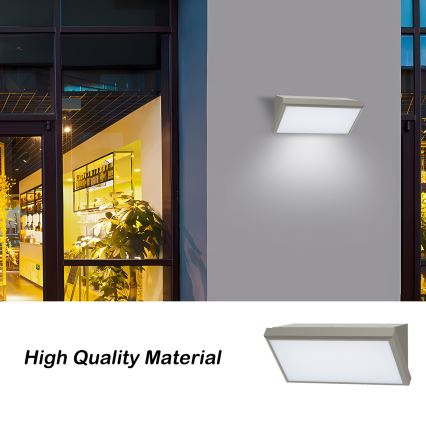 Brilagi - LED Kinkiet zewnętrzny TRIANGLE LED/20W/230V szary IP65