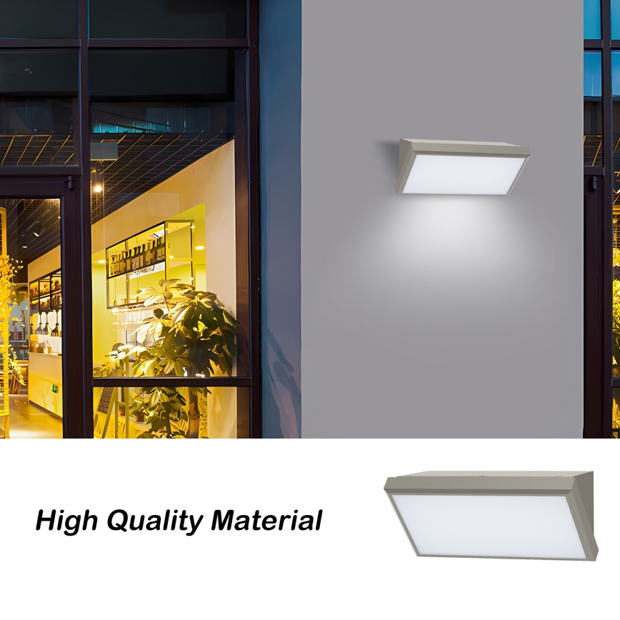 Brilagi - LED Kinkiet zewnętrzny TRIANGLE LED/20W/230V szary IP65