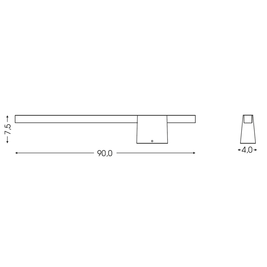 BRILAGI - LED Kinkiet zewnętrzny VELORA LED/12W/230V 90 cm IP44 brązowy