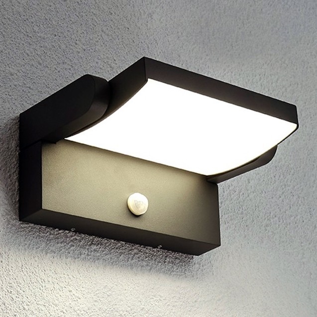 Brilagi - LED Kinkiet zewnętrzny z czujnikiem ANKLE LED/18W/230V 4000K IP65 antracyt
