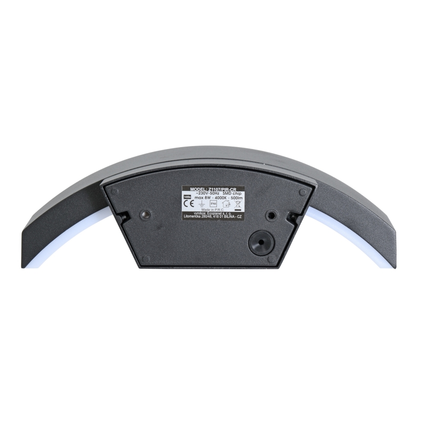 Brilagi - LED Kinkiet zewnętrzny z czujnikiem ARCELO LED/8W/230V IP54