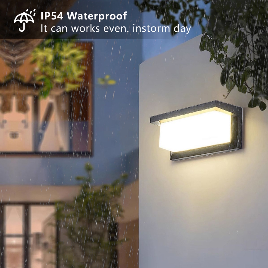 Brilagi - LED Kinkiet zewnętrzny z czujnikiem BRICKY LED/12W/230V antracyt IP54