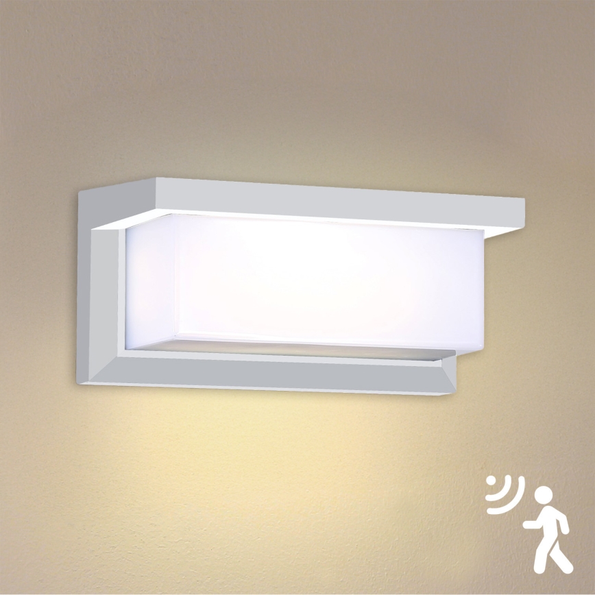 Brilagi - LED Kinkiet zewnętrzny z czujnikiem BRICKY LED/12W/230V biały IP54