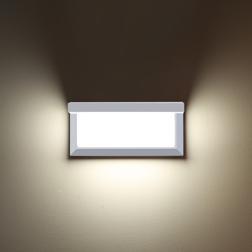 Brilagi - LED Kinkiet zewnętrzny z czujnikiem BRICKY LED/12W/230V biały IP54