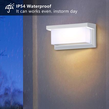Brilagi - LED Kinkiet zewnętrzny z czujnikiem BRICKY LED/12W/230V biały IP54