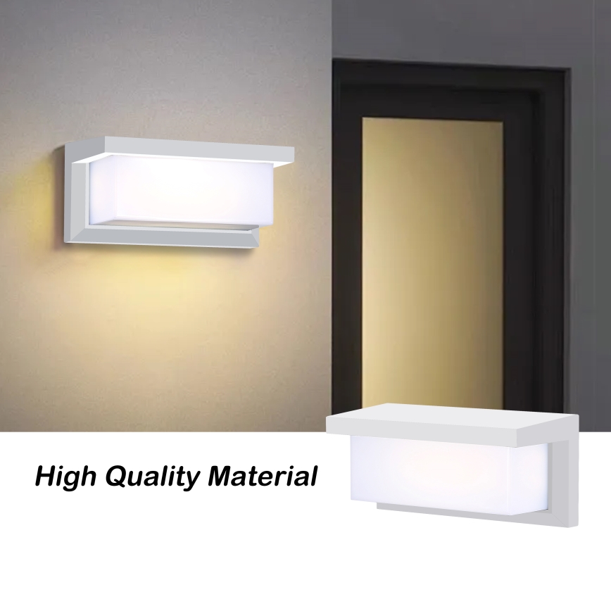 Brilagi - LED Kinkiet zewnętrzny z czujnikiem BRICKY LED/12W/230V biały IP54