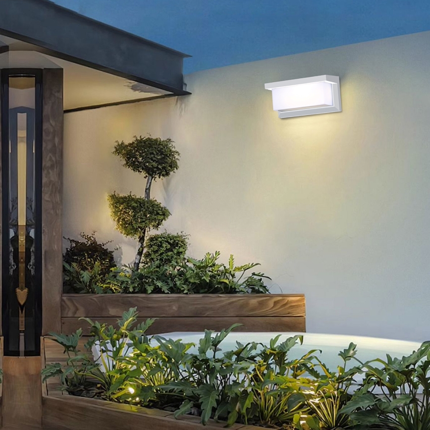 Brilagi - LED Kinkiet zewnętrzny z czujnikiem BRICKY LED/12W/230V biały IP54
