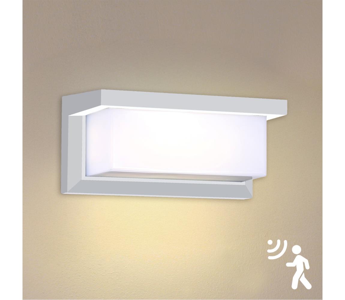 Brilagi-LED Kinkiet zewnętrzny z czujnikiem BRICKY LED/12W/230V biały IP54