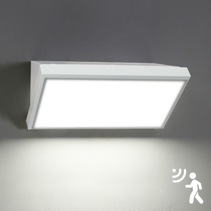 Brilagi - LED Kinkiet zewnętrzny z czujnikiem TRIANGLE LED/20W/230V biały IP65