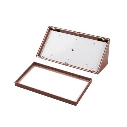 Brilagi - LED zewnętrzny kinkiet z czujnikiem TRIANGLE LED/20W/230V brązowy IP65