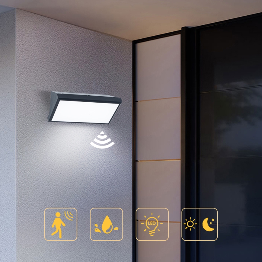 Brilagi - LED Kinkiet zewnętrzny z czujnikiem TRIANGLE LED/20W/230V IP65