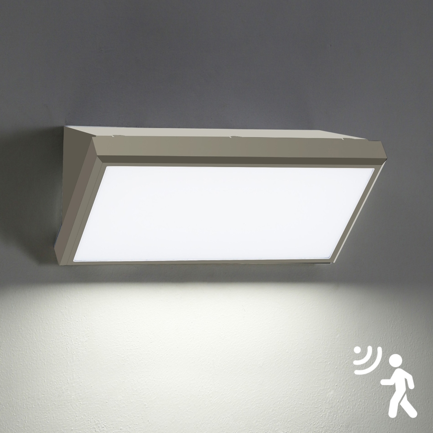 Brilagi - LED Kinkiet zewnętrzny z czujnikiem TRIANGLE LED/20W/230V szary IP65