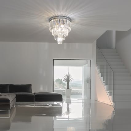 Brilagi - Kryształowy plafon LED MOZART 5xE14/40W/230V śr. 40 cm chrom błyszczący