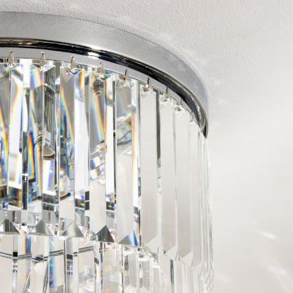 Brilagi - Kryształowy plafon LED MOZART 5xE14/40W/230V śr. 40 cm chrom błyszczący