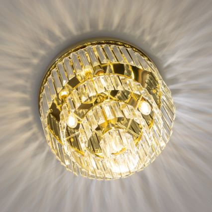 Brilagi - LED kryształowa lampa sufitowa MOZART 5xE14/40W/230V śr. 40 cm złota