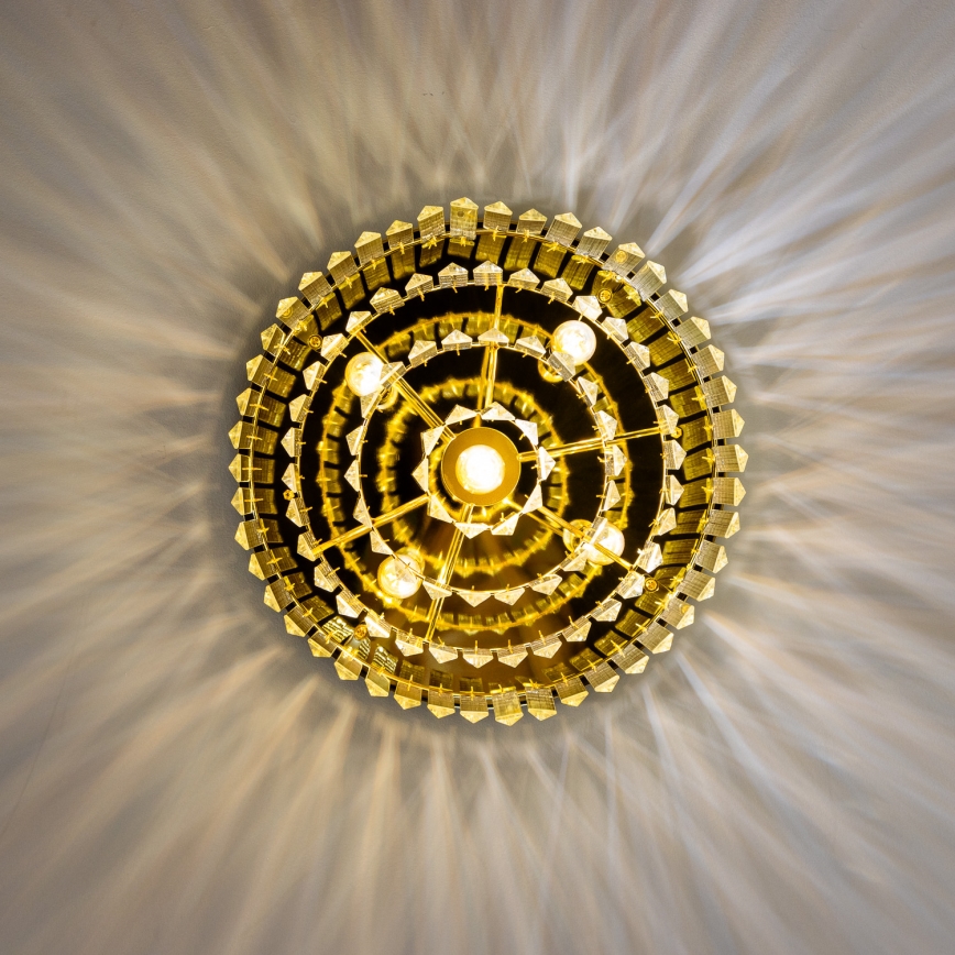 Brilagi - LED kryształowa lampa sufitowa MOZART 5xE14/40W/230V śr. 40 cm złota