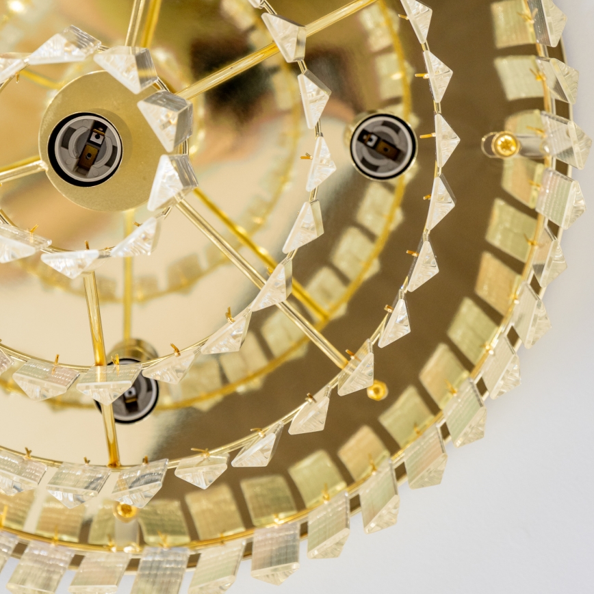 Brilagi - LED kryształowa lampa sufitowa MOZART 5xE14/40W/230V śr. 40 cm złota