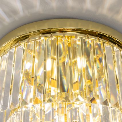 Brilagi - LED kryształowa lampa sufitowa MOZART 5xE14/40W/230V śr. 40 cm złota