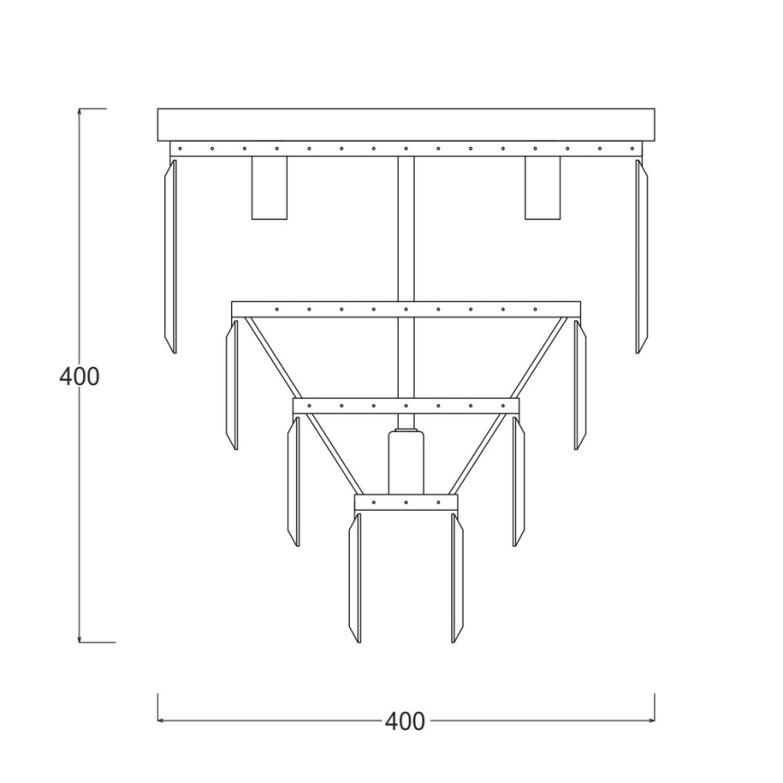 Brilagi - LED kryształowa lampa sufitowa MOZART 5xE14/40W/230V śr. 40 cm złota