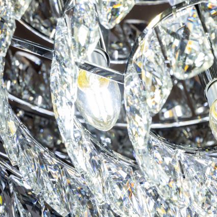 Brilagi - LED kryształowa lampa sufitowa VELURE 5xE14/40W/230V śr. 46 cm czarna