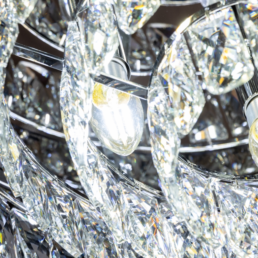 Brilagi - LED kryształowa lampa sufitowa VELURE 5xE14/40W/230V śr. 46 cm czarna