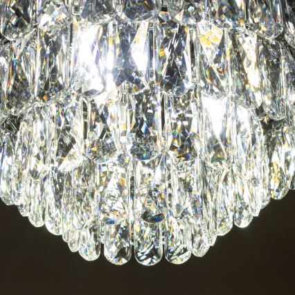 Brilagi - LED kryształowa lampa sufitowa VELURE 5xE14/40W/230V śr. 46 cm czarna