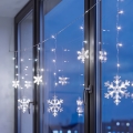 BRILAGI - LED kurtyna świąteczna 77xLED/3xAA/USB 3,8m płatki śniegu zimna biała