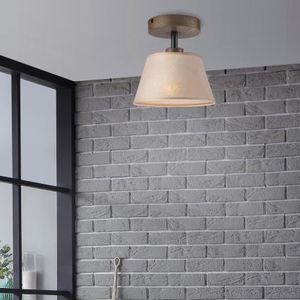 Brilagi - LED Lampa sufitowa ANTHONY 1xE14/60W/230V dąb orzech/beżowy