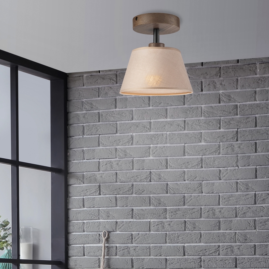 Brilagi - LED Lampa sufitowa ANTHONY 1xE14/60W/230V dąb orzech/beżowy