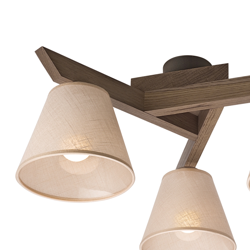 Brilagi - LED Plafon ANTHONY 3xE14/40W/230V dąb orzech/ beżowy