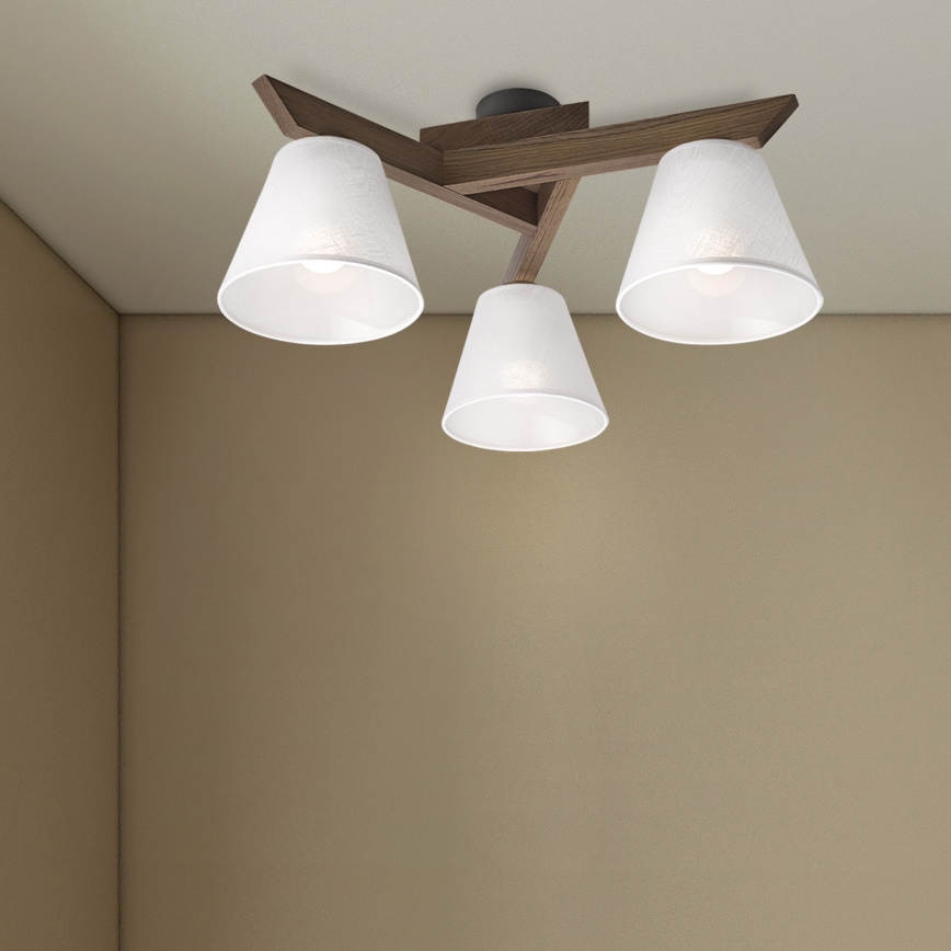Brilagi - LED Plafon ANTHONY 3xE14/40W/230V dąb orzech/biały