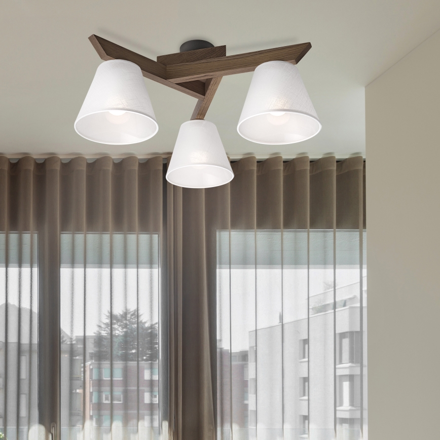 Brilagi - LED Plafon ANTHONY 3xE14/40W/230V dąb orzech/biały