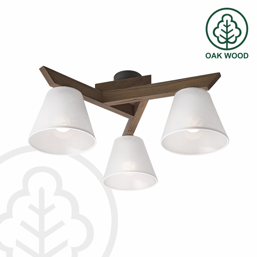 Brilagi - LED Plafon ANTHONY 3xE14/40W/230V dąb orzech/biały