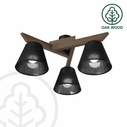 Brilagi - LED Plafon ANTHONY 3xE14/40W/230V dąb orzech/czarny