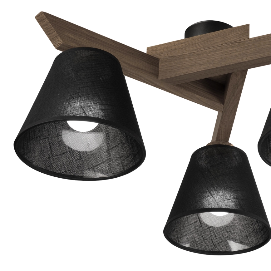 Brilagi - LED Plafon ANTHONY 3xE14/40W/230V dąb orzech/czarny