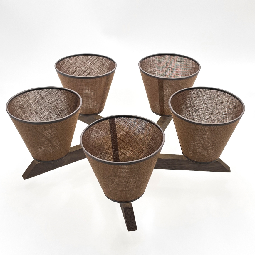 Brilagi - LED Plafon ANTHONY 5xE14/40W/230V dąb orzech/ciemny brąz