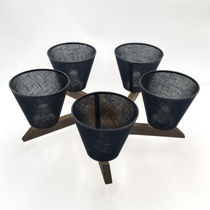Brilagi - LED Plafon ANTHONY 5xE14/40W/230V dąb orzech/ czarny