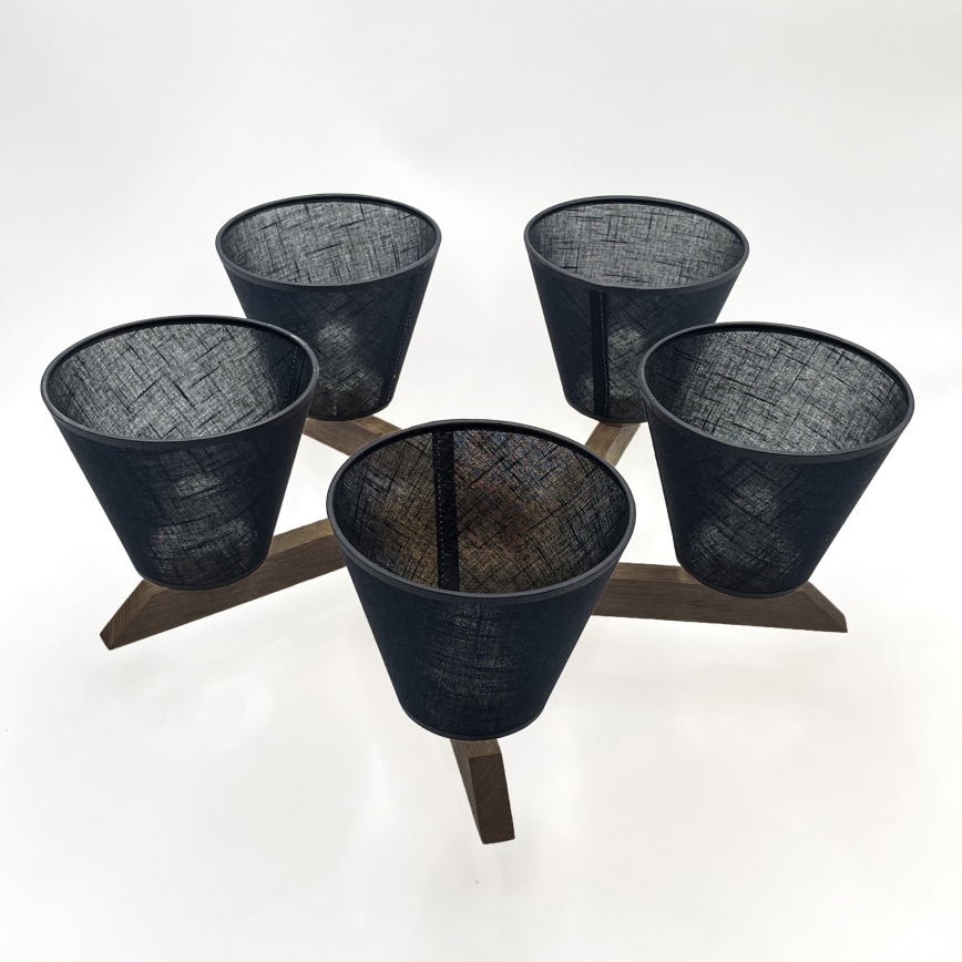 Brilagi - LED Plafon ANTHONY 5xE14/40W/230V dąb orzech/ czarny