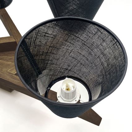 Brilagi - LED Plafon ANTHONY 5xE14/40W/230V dąb orzech/ czarny