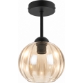 BRILAGI - LED lampa natynkowa RETRO GLASS 1xE27/60W/230V śr. 18 cm czarny/dymny beż