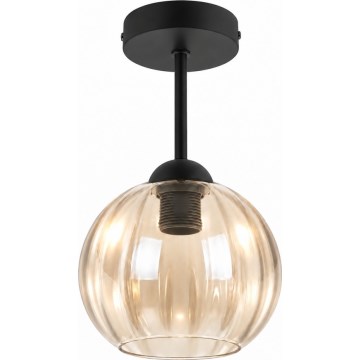 BRILAGI - LED lampa natynkowa RETRO GLASS 1xE27/60W/230V śr. 18 cm czarny/dymny beż