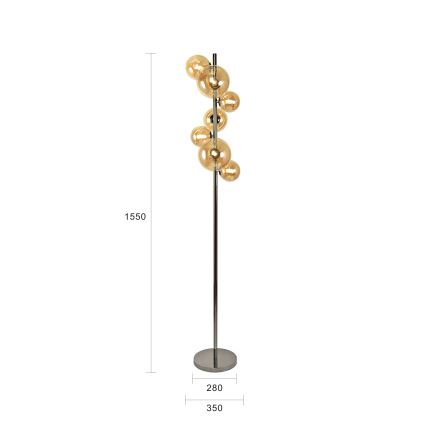 Brilagi - LED Lampa podłogowa MILLA 7xG9/3W/230V chrom błyszcząca/złota