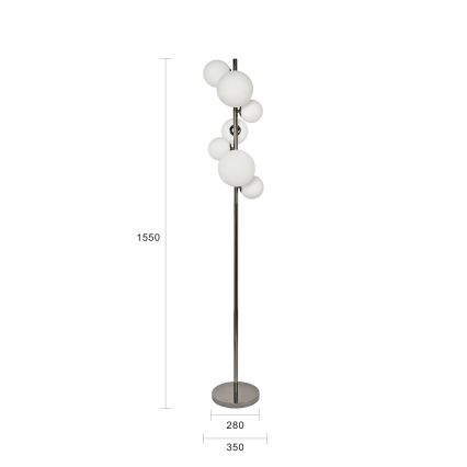 Brilagi - LED Lampa podłogowa MILLA 7xG9/3W/230V chrom błyszczący/biała