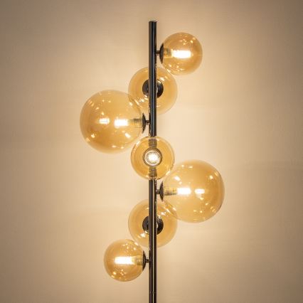 BRILAGI - LED Lampa podłogowa MILLA 7xG9/3W/230V czarny chrom/złoty