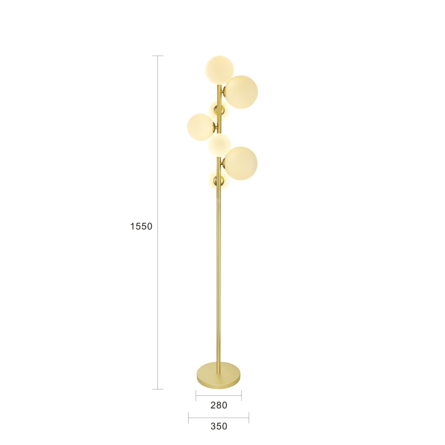 Brilagi - LED Lampa podłogowa MILLA 7xG9/3W/230V złota/biała