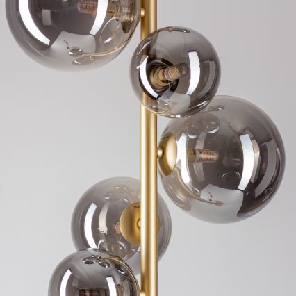 BRILAGI - LED Lampa podłogowa MILLA 7xG9/3W/230V złota/dym