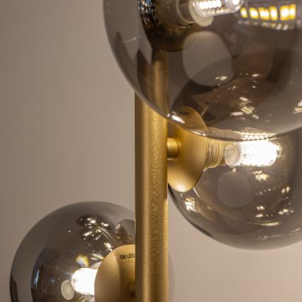 BRILAGI - LED Lampa podłogowa MILLA 7xG9/3W/230V złota/dym