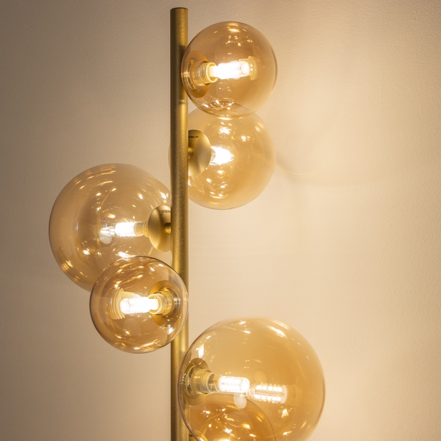 BRILAGI - LED Lampa podłogowa MILLA 7xG9/3W/230V złota