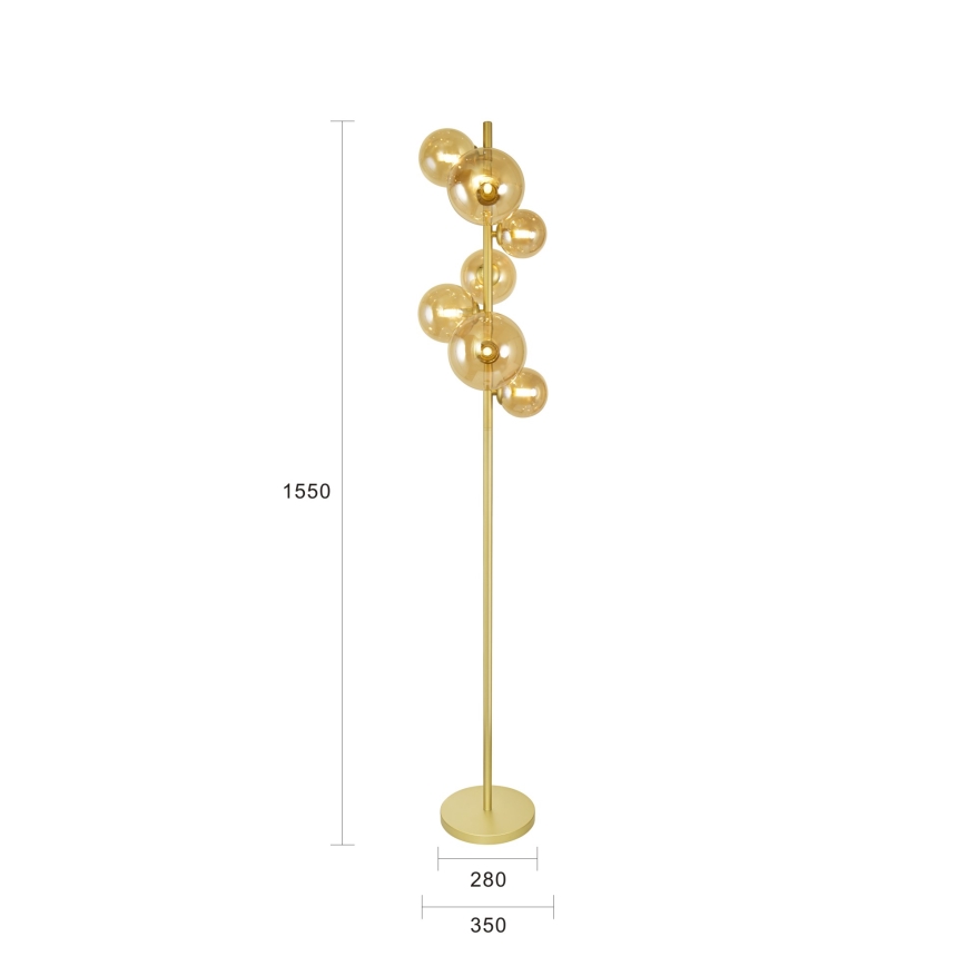 Brilagi - LED Lampa podłogowa MILLA 7xG9/3W/230V złota
