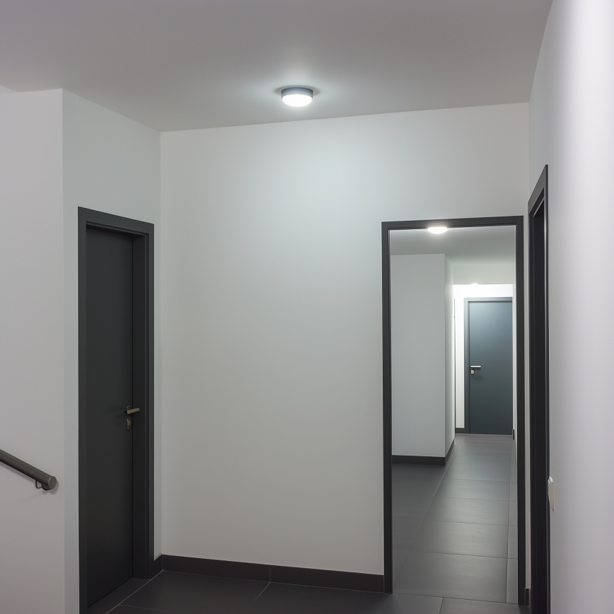 Brilagi - LED Lampa przemysłowa sufitowa SIMA LED/12W/230V IP65 czarny